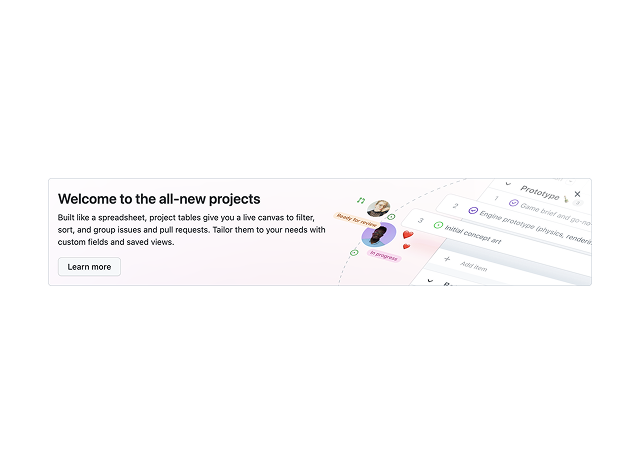 Github Feature Education Banner: Onboarding Example (Banner) | Product ...